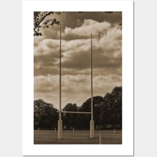 Rugby goal post at Rugby School Posters and Art